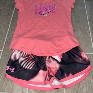 Under Armour gently used little girl athletic set.